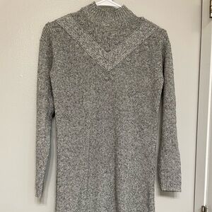 Loft Gray Knit Sweater Dress